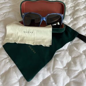 Gucci Blue Tortoise Sunglasses